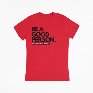 "BE A GOOD HUMAN" TEE (RED/BLACK)