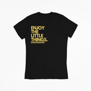 "ENJOY THE LITTLE THINGS" TEE (BLACK/YELLOW)
