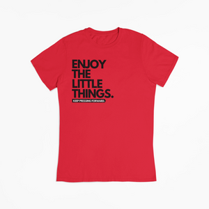"ENJOY THE LITTLE THINGS" TEE (RED/BLACK)