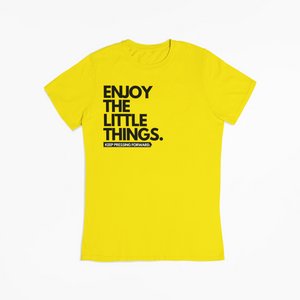 "ENJOY THE LITTLE THINGS" TEE (YELLOW/BLACK)