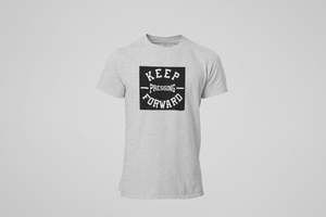"KEEP PRESSING FORWARD" TEE (GREY/BLACK)