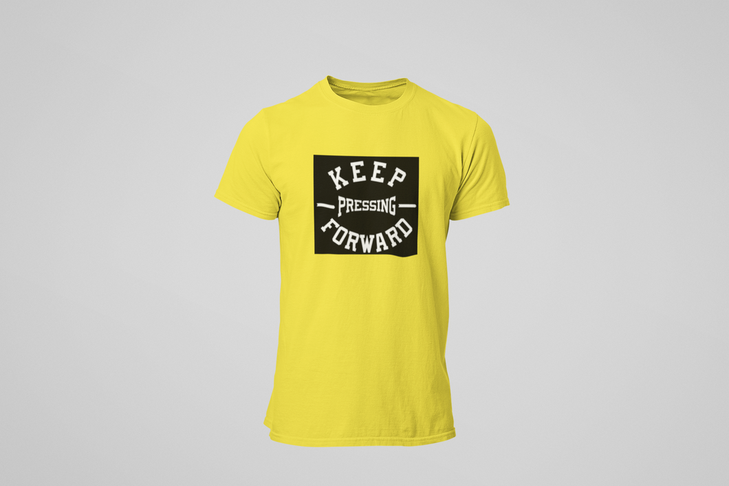 KEEP PRESSING FORWARD YELLOW TEE (Unisex)